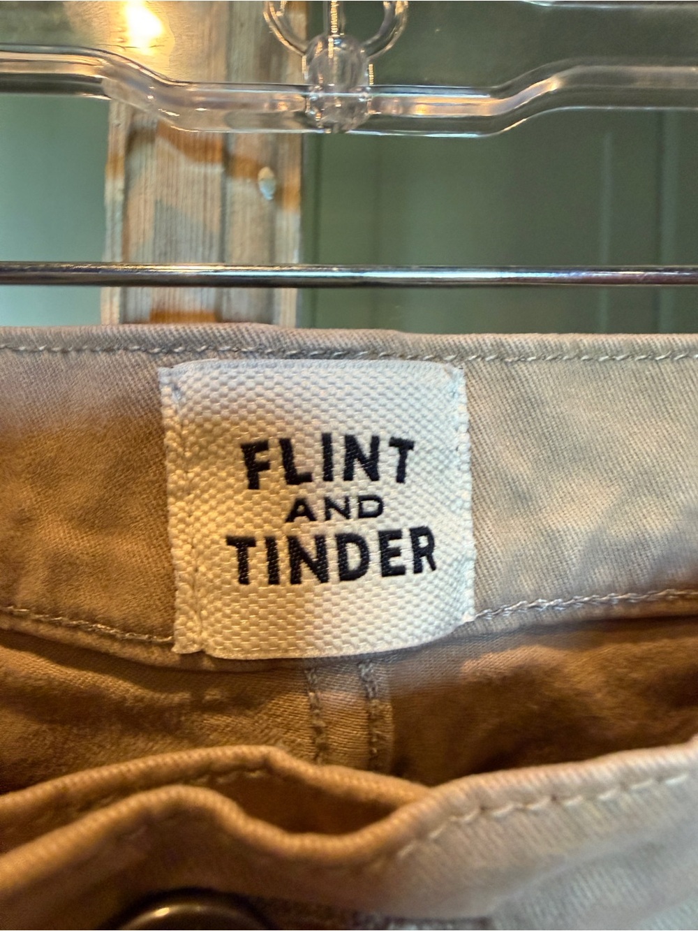 Flint and Tinder Men's Straight Fit Chino Pants in Khaki